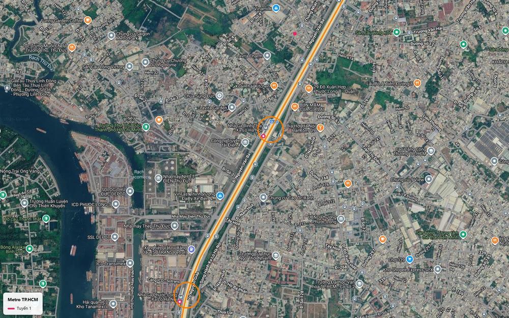 Tuyến metro số 1 TP.HCM tại ga Bình Thái với các chung cư Lavita Charm, Lavita Garden và khu công nghiệp Trường Thọ