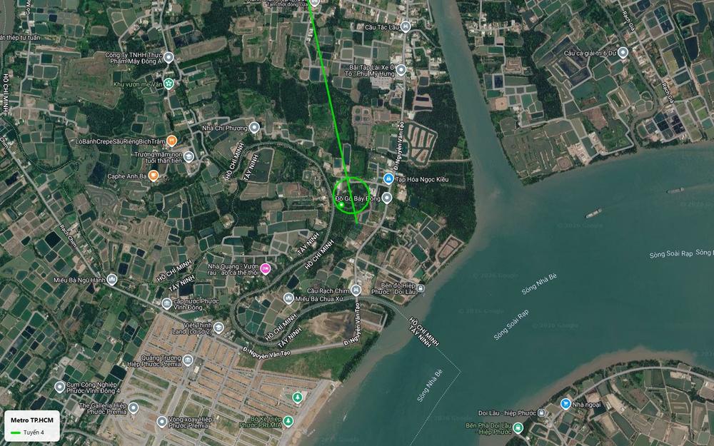 Điểm cuối tuyến metro số 4 TP.HCM tại Hiệp Phước Nhà Bè gần khu đô thị Hiệp Phước Premia và bến đò Doi Lầu