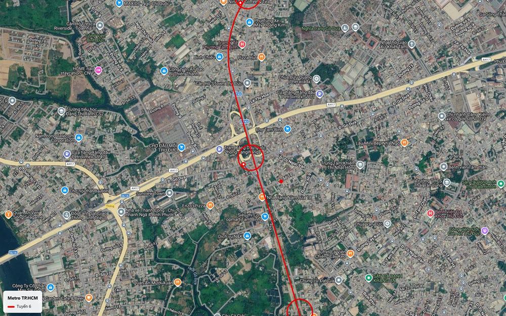 Nhánh Bắc tuyến metro số 6 đặt ga tại nút giao Gò Dưa Quốc lộ 1 cạnh chợ đầu mối nông sản Thủ Đức